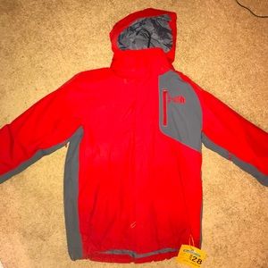 Red 3 in 1 North Face Ski Jacket
